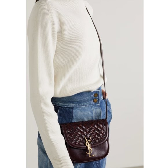 SAINT LAURENT Small Kaia Woven Leather Crossbody Bag - Picture 3 of 12